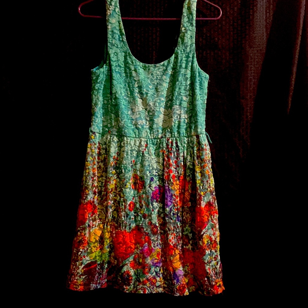 Lily Rose turquoise and multi color dress
